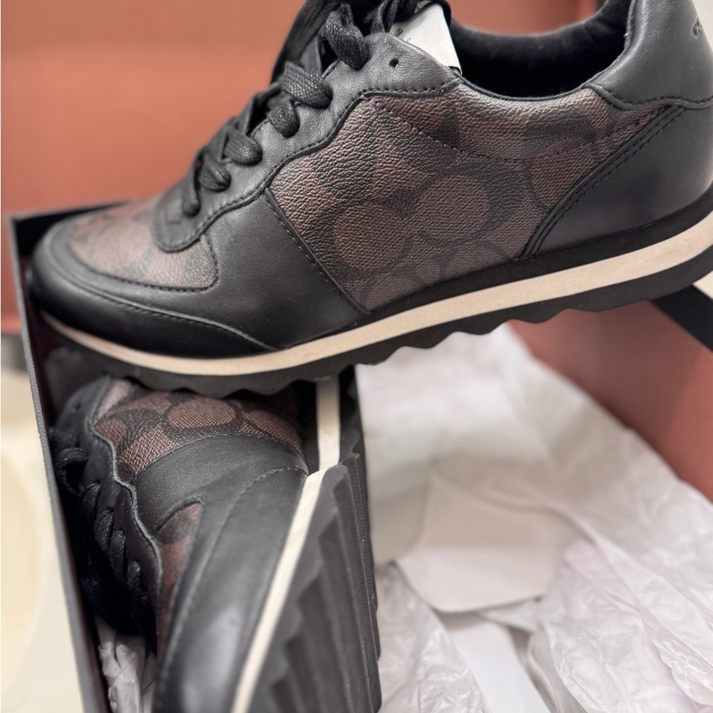 Coach Black and Brown Sneakers - Picture 2 of 3